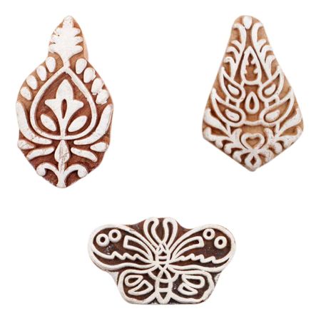 Set of 3 Piece New Mix Wooden Printing Block